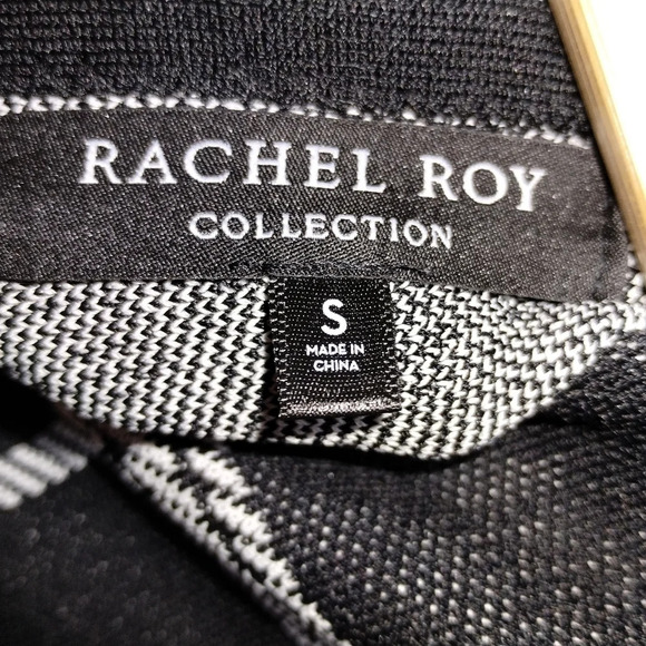 Rachel Roy Knit Cutout Dress size Small Windowpane Bodycon - Picture 3 of 9